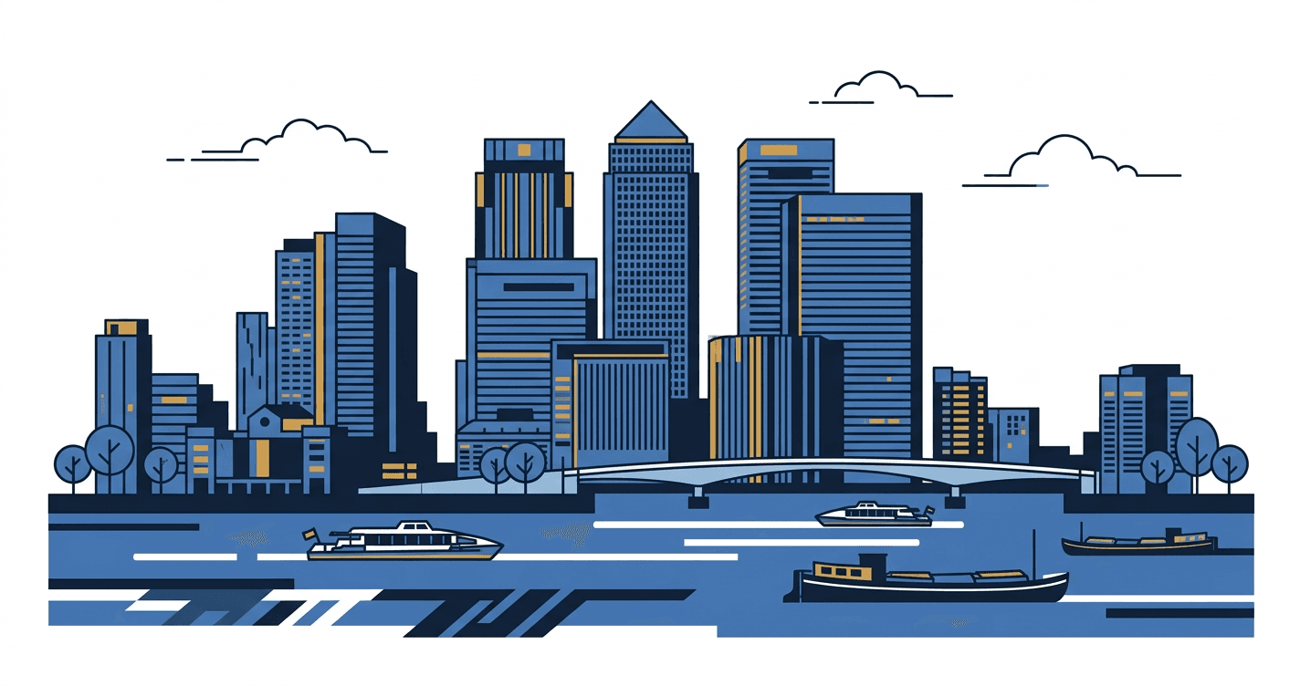 Tower Hamlets landmark illustration